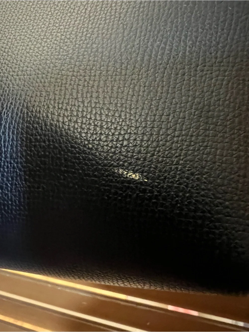 kate spade Black Leather Tote with Spade Emblem with attachable wallet